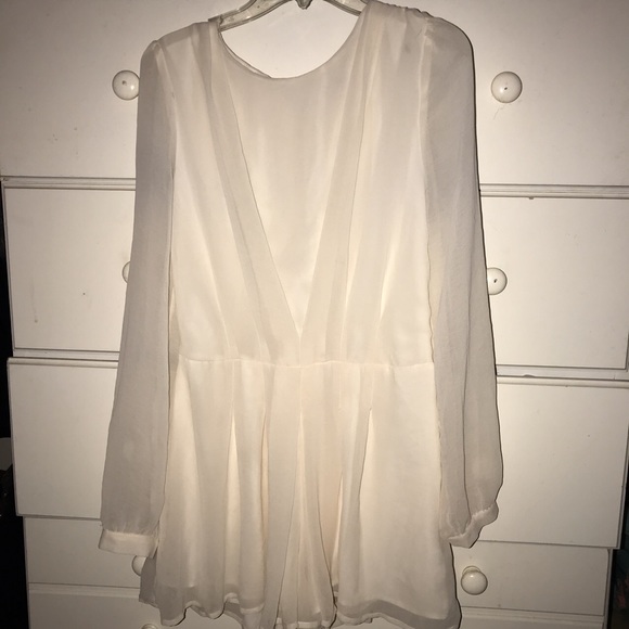 Dresses & Skirts - Cream sheer romper
